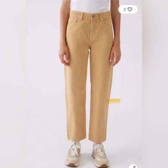 BDG Tan Pegged Cowboy Relaxed‎ Straight Corduroy Pants Academia Classic Preppy - Picture 3 of 10